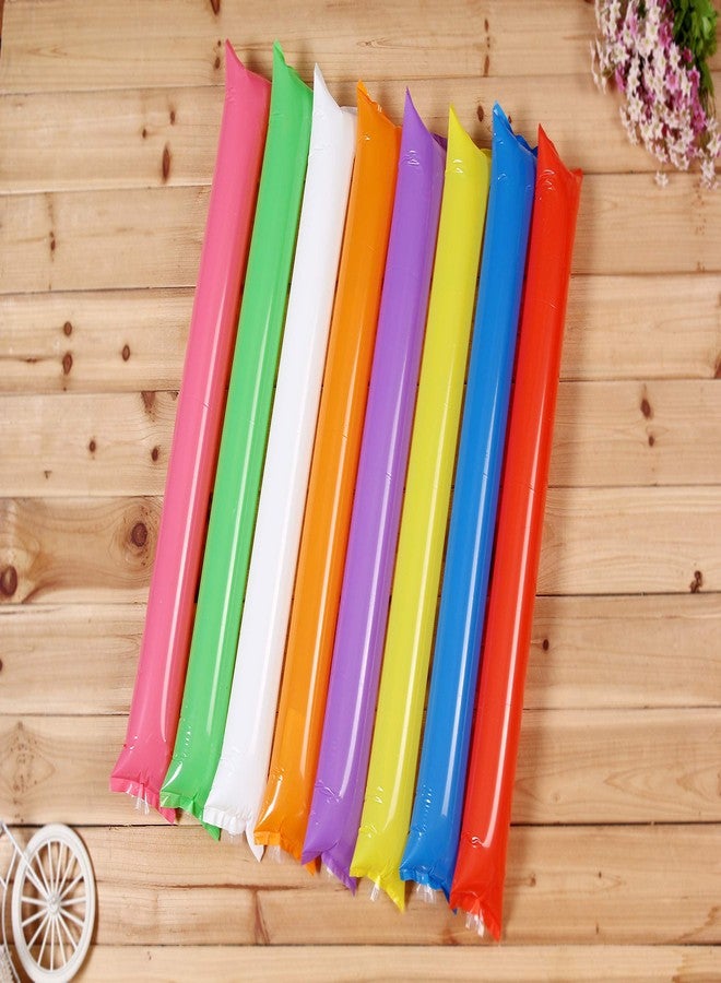 Hooshing 40PCS Blue Thunder Sticks Noise Maker Cheerleading Plastic Clap Hands Outfit Inflatable Noisemakers for Cheering Basketball Football Party Sport Team Spirit - Image 5